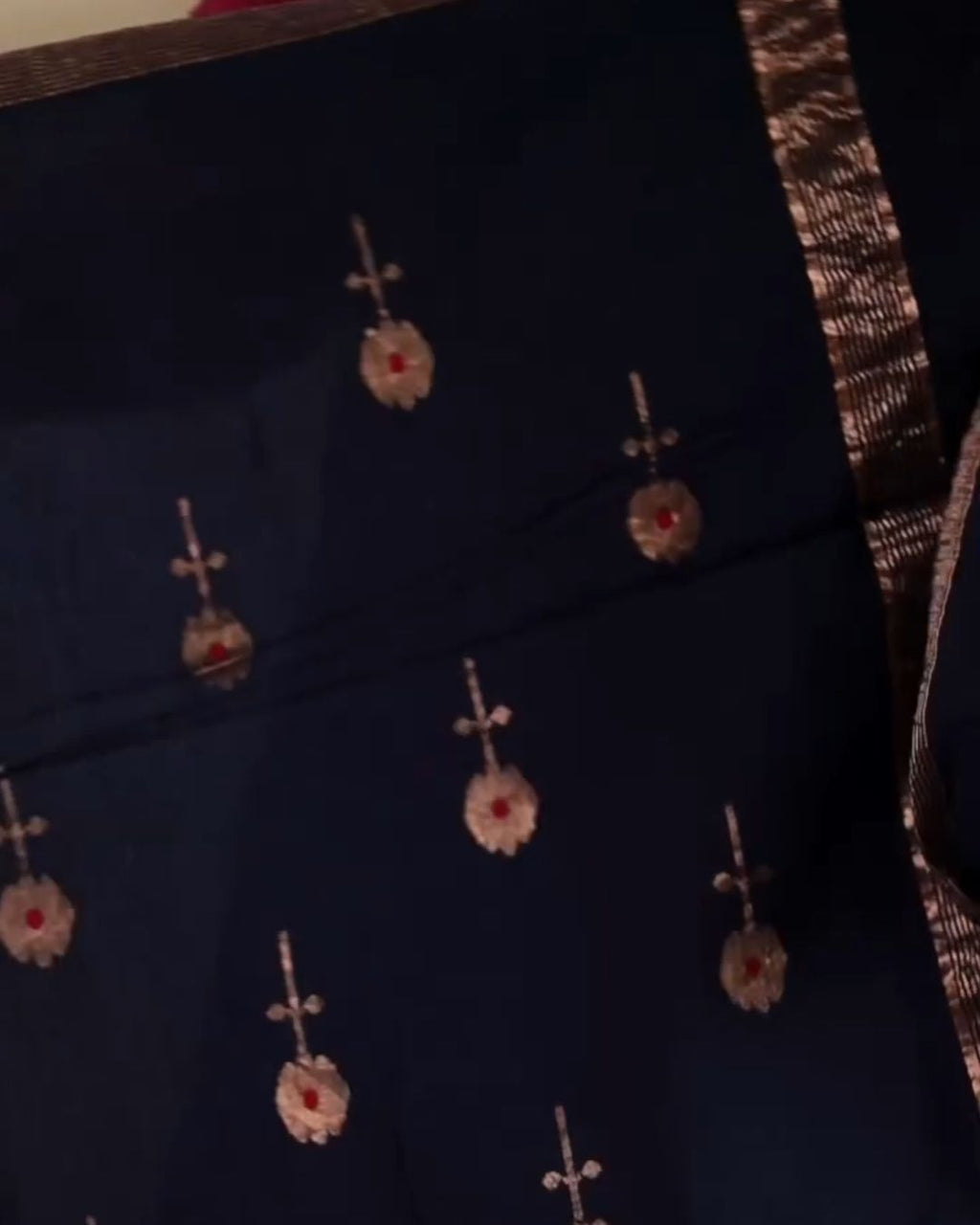 Golden Bloom Cotton Saree